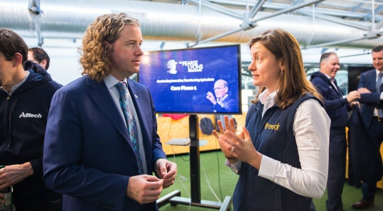 Breedr Co-Founder Claire Lewis with Alltech President and CEO Dr Mark Lyons