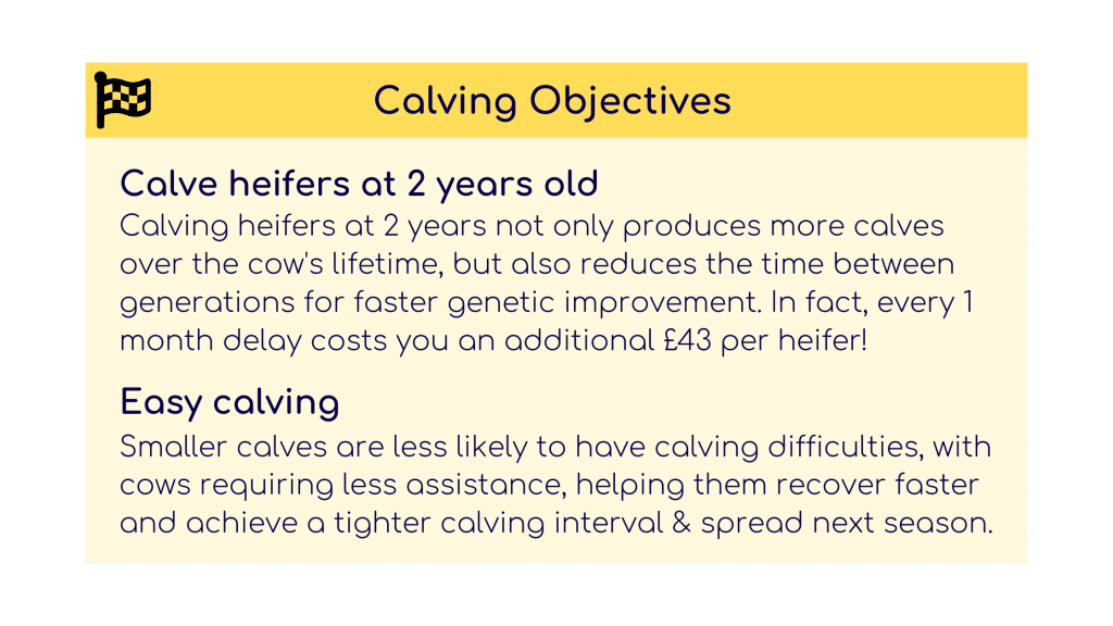 Breedr's SucklerClub calving objectives from the breeding calendar.